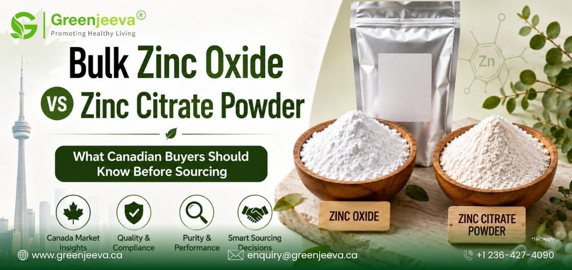 Bulk Zinc Oxide vs Zinc Citrate Powder: A Sourcing Guide for Canadian Manufacturers